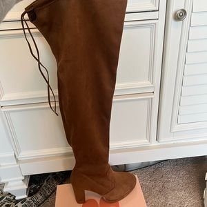 Over the Knee GB Suede Boots
